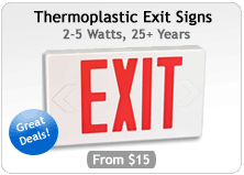 Plastic Exit Sign