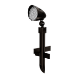 Led bullet flood light with grounding stake 