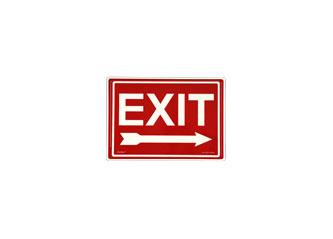 printable exit sign with arrow