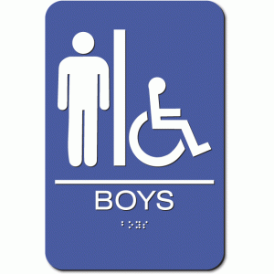 blue boy bathroom symbol